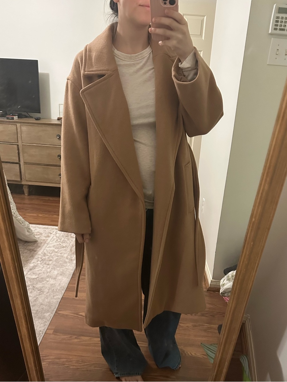 Abercrombie & Fitch Camel Wrap Trench Coat